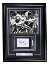Frank Oz Star Wars Yoda Signed Framed Slabbed Index Card PSA