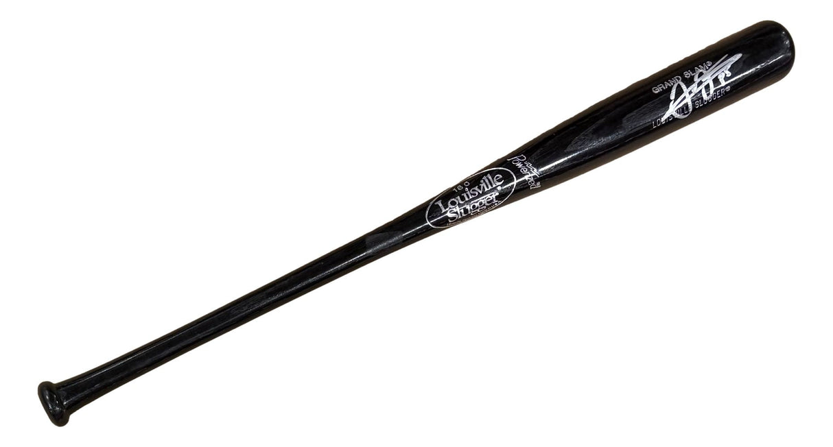 Frank Thomas Chicago White Sox Signed Black Louisville Slugger Bat JSA Hologram