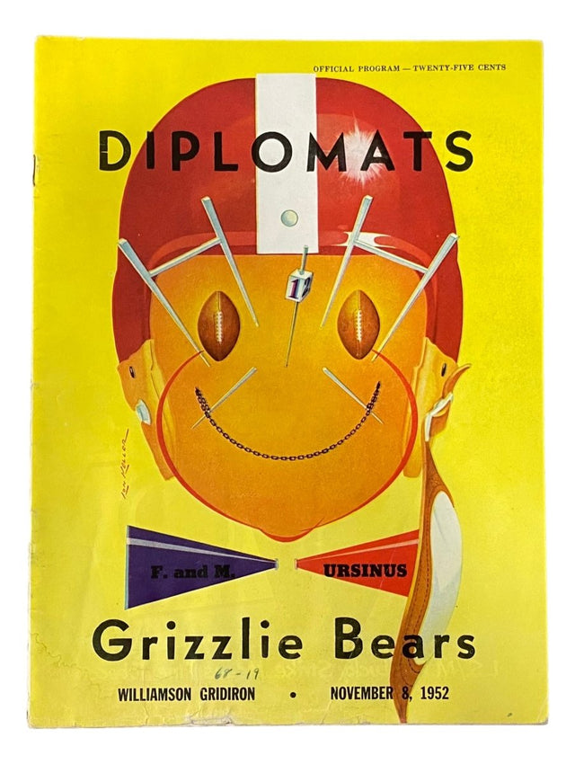 Franklin & Marshall vs Ursinus November 8 1952 Official Game Program - Sports Integrity