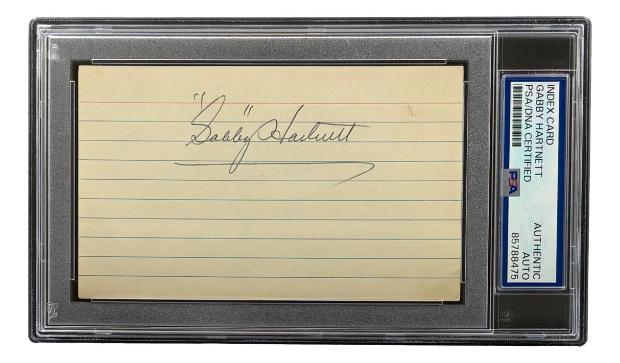 Gabby Hartnett Chicago Cubs Signed Index Card PSA/DNA