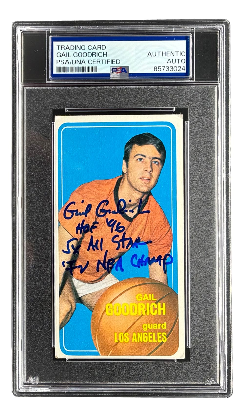 Gail Goodrich Signed 1970/71 Topps #93 Lakers Trading Card w/ 3 Insc PSA/DNA
