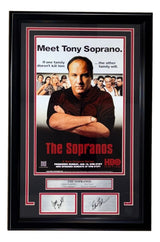 James Gandolfini Falco Framed 11x17 The Sopranos Photo w/ Laser Engraved Autos