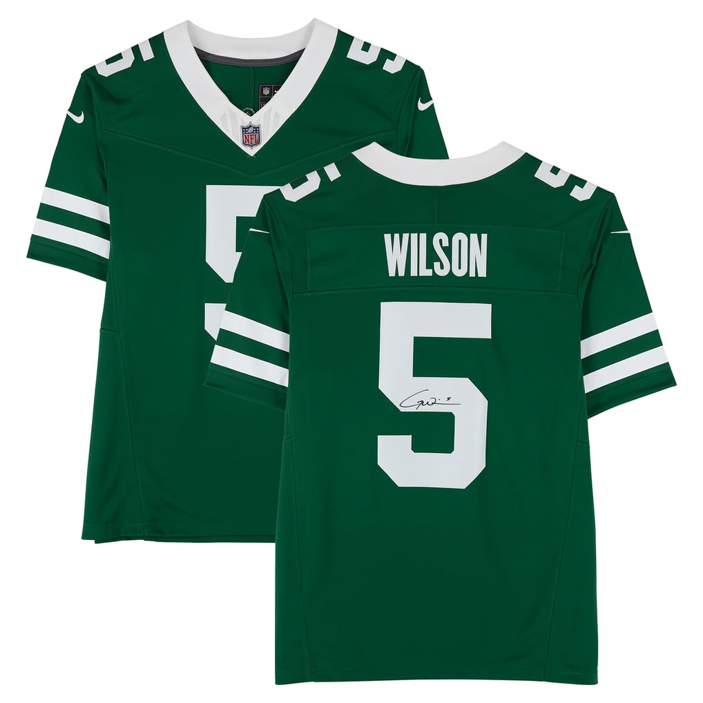 Garrett Wilson Autographed New York Jets Green Nike Vapor Fuse Stitched Number Limited Jersey Fanatics