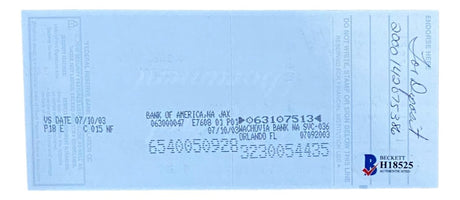 Gary Carter Montreal Expos Signed Bank Check #9987 BAS - Sports Integrity