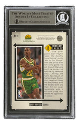 Gary Payton Signed 1993/94 Upper Deck #441 Seattle Sonics Trading Card HOF 2013 BAS