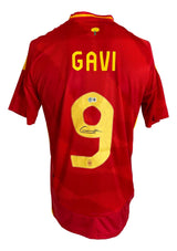 Gavi Spain Signed Red Soccer Jersey BAS