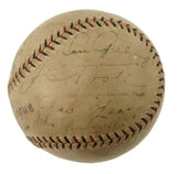 Lou Gehrig 1928 New York Yankees Team Signed Official NL Baseball JSA