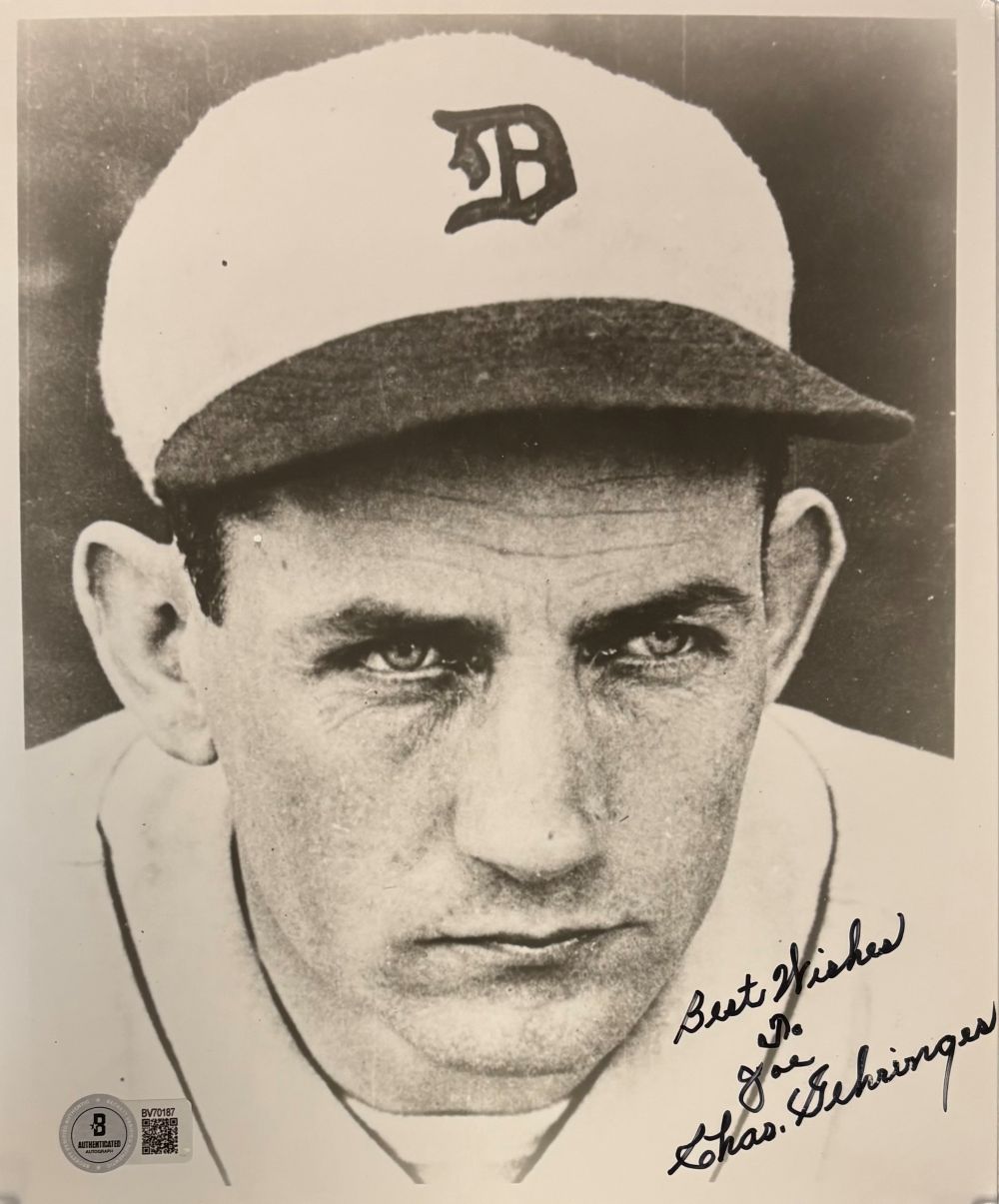 Charlie Gehringer Signed 8x10 Detroit Tigers Photo Best Wishes BAS