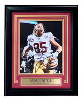 George Kittle Signed Framed 8x10 San Francisco 49ers Photo PSA/DNA Hologram