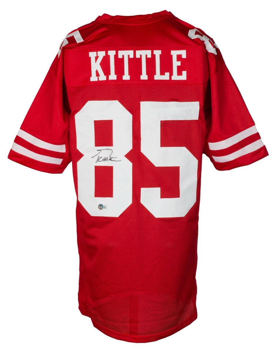 George Kittle San Francisco Signed Red Football Jersey BAS - Sports Integrity