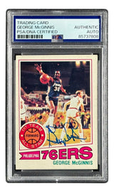 George McGinnis Signed 1977 Topps #50 76ers Trading Card PSA/DNA