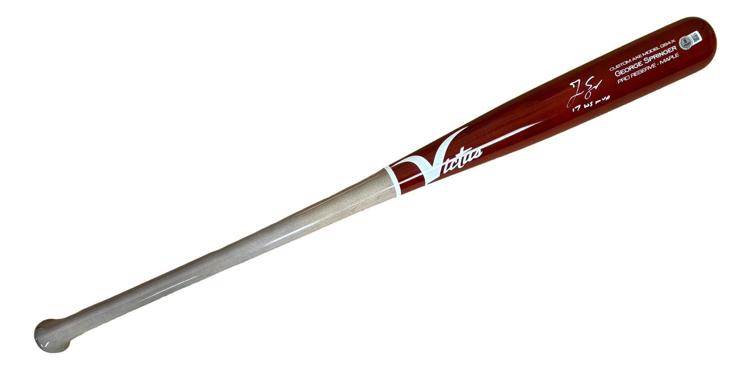 George Springer Signed Victus GS4-X Player Model Bat 17 WS MVP BAS