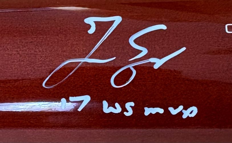 George Springer Signed Victus GS4-X Player Model Bat 17 WS MVP BAS