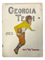Georgia Tech Yellow Jackets 1922 Football Yearbook Program Red Barron Cover