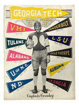 Georgia Tech Yellow Jackets 1927 Football Yearbook Program Captain Growley Cover