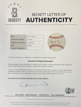 President Gerald Ford Signed Official American League Baseball BAS LOA