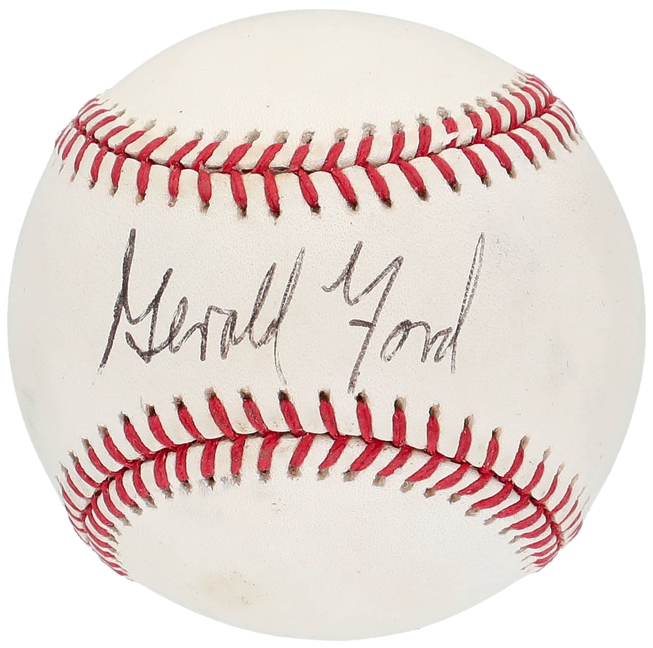 President Gerald Ford Signed Official American League Baseball BAS LOA