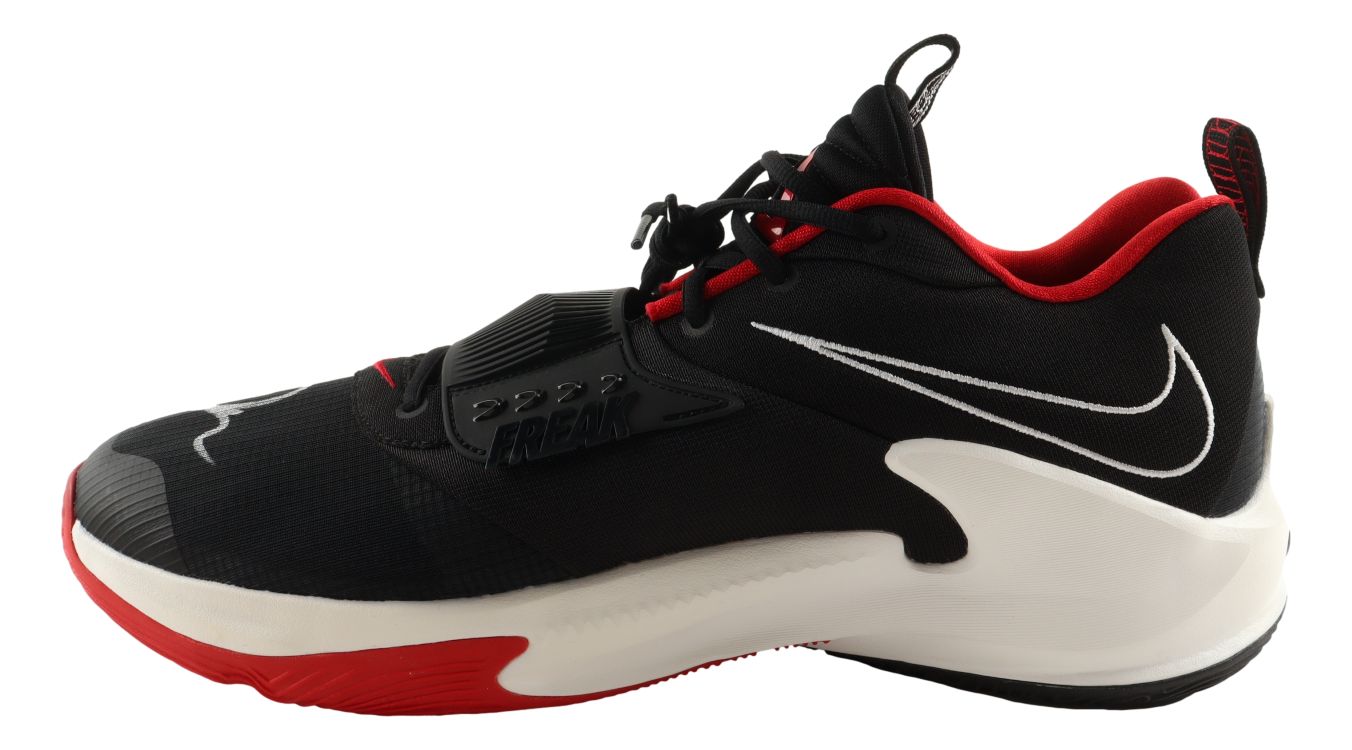 Giannis Antetokounmpo Bucks Signed Right Nike Zoom Freak 3 Bred Shoe BAS