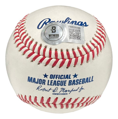 A Ken Griffey Jr. Seattle Mariners signed Official MLB baseball (HOF 16) by Sports Integrity, with Beckett Authentication and display case included.