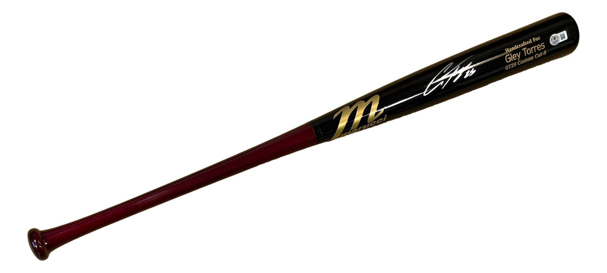 Gleyber Torres Detroit Tigers Signed Marucci GT25 Player Model Bat 2 BAS