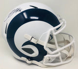 JARED GOFF Autographed Los Angeles Rams White Matte Full Size Speed Helmet FANATICS