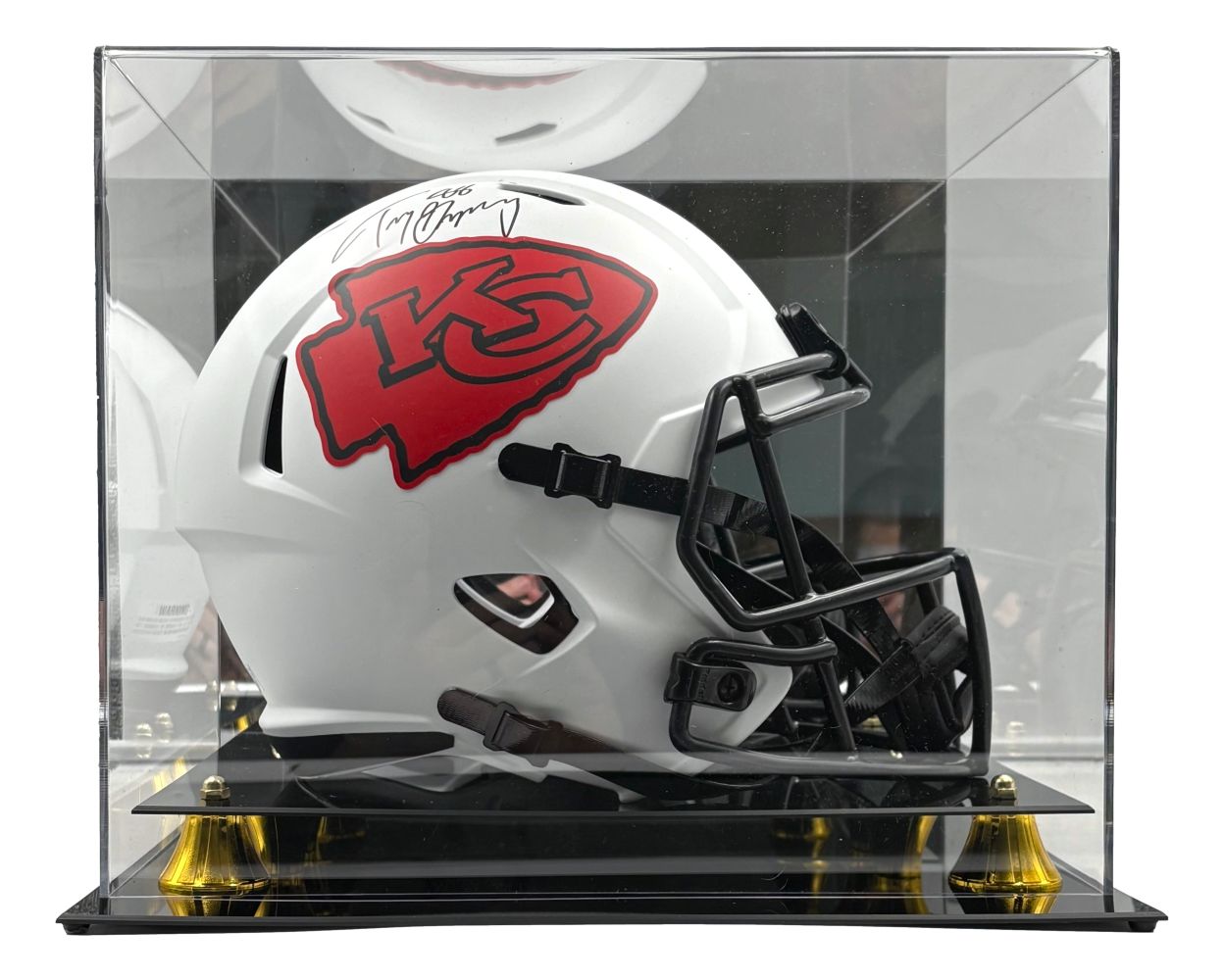 Tony Gonzalez Signed Chiefs FS Lunar Eclipse Replica Speed Helmet BAS w/ Case