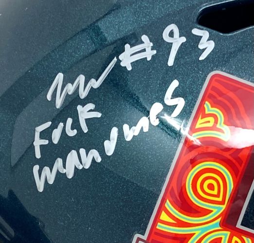 Brandon Graham Milton Williams Signed FS SB59 LIX Replica Helmet F Brady F Mahomes BAS