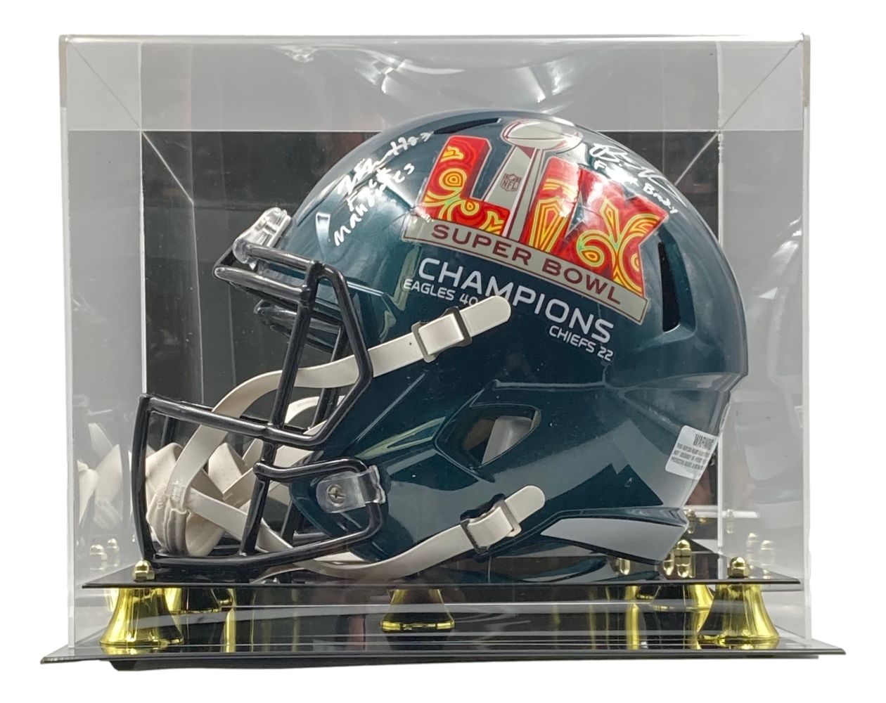 B Graham M Williams Signed FS SB59 LIX Rep Helmet F Brady F Mahomes BAS w/ Case