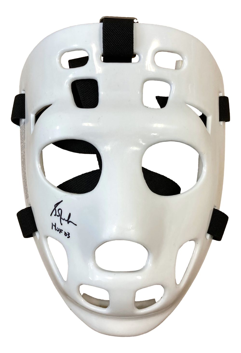 Grant Fuhr Edmonton Oilers Signed Replica Throwback Goalie Mask HOF 03 Schwartz