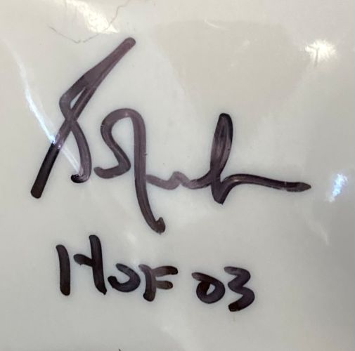 Grant Fuhr Edmonton Oilers Signed Replica Throwback Goalie Mask HOF 03 Schwartz