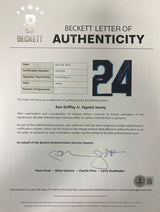 Ken Griffey Jr 90s Signed Mariners Russell Athletic Authentic Jersey BAS+PSA LOA