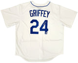 Ken Griffey Jr. Signed Seattle Mariners Nike Throwback Baseball Jersey BAS