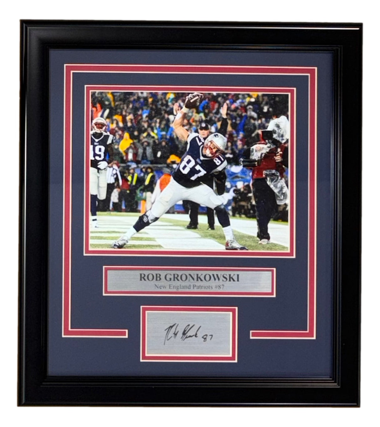 Rob Gronkowski Framed New England Patriots 8x10 Photo w/ Laser Signature
