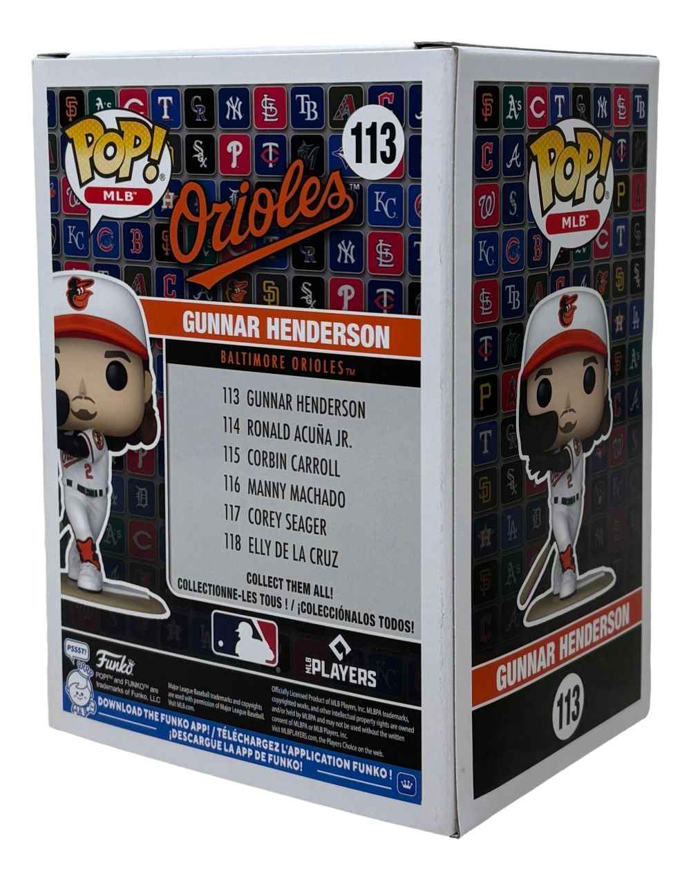 Gunnar Henderson Signed Baltimore Orioles Funko Pop #113 23 AL ROY BAS