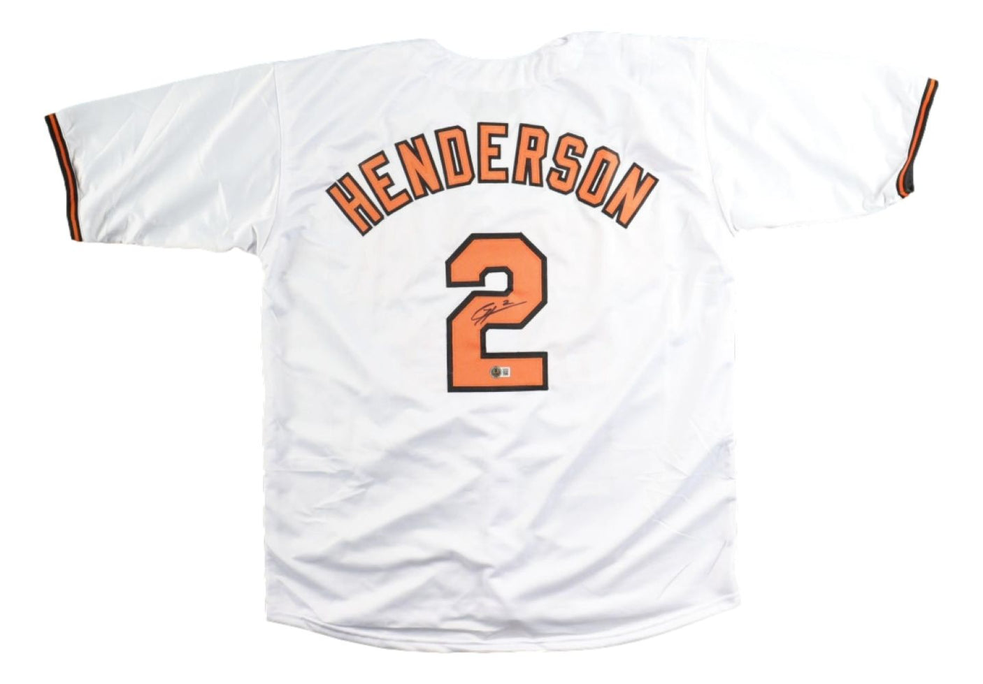 Gunnar Henderson Baltimore Signed White Baseball Jersey BAS