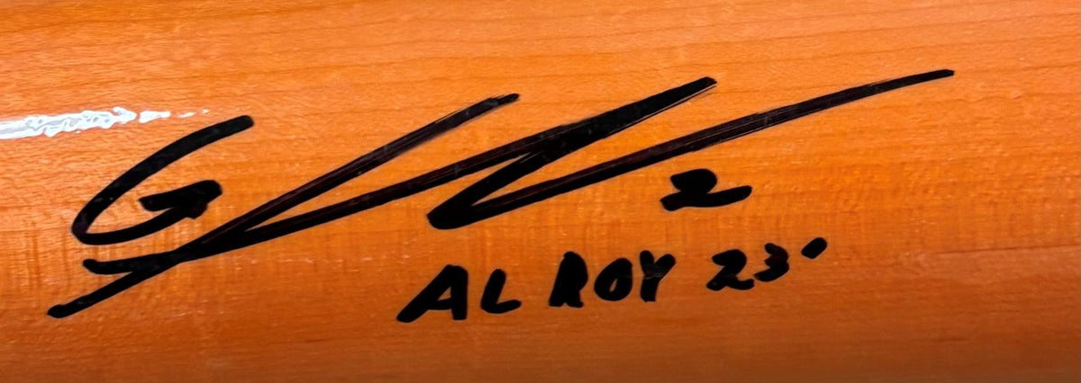 Gunnar Henderson Baltimore Orioles Signed Chandler GH271 Model Bat AL ROY 23 BAS