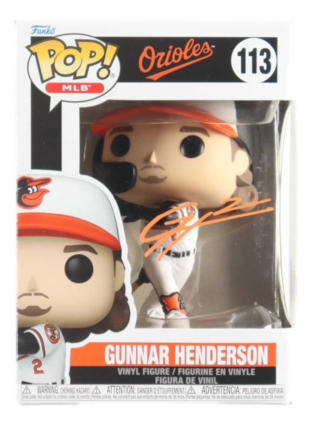 Gunnar Henderson Signed Baltimore Orioles Funko Pop #113 BAS