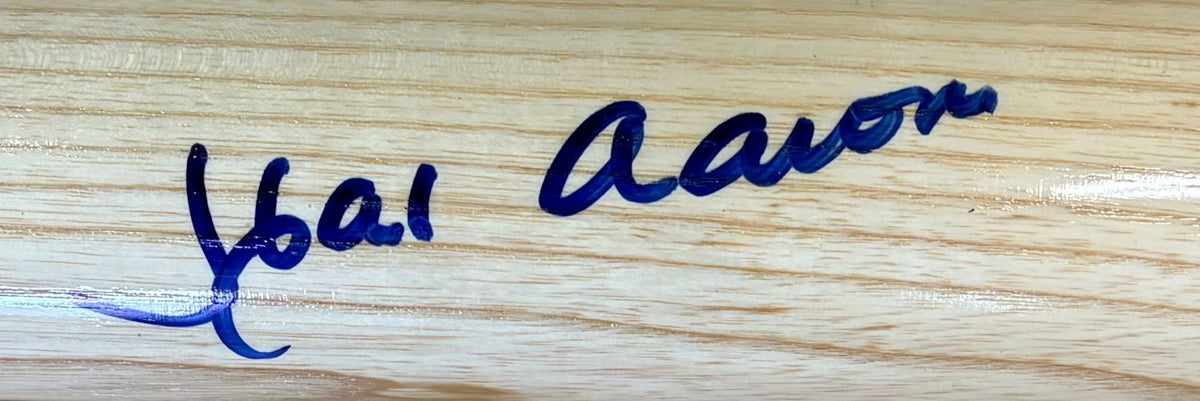 Hank Aaron Atlanta Braves Signed Louisville Slugger Game Model Bat JSA Hologram