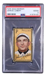 Hans Lobert Slabbed 1911 T205 Gold Border Phillies Trading Card PSA Good 2