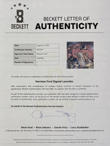 Harrison Ford Signed Indiana Jones Raiders Of The Lost Ark Laserdisc Cover BAS