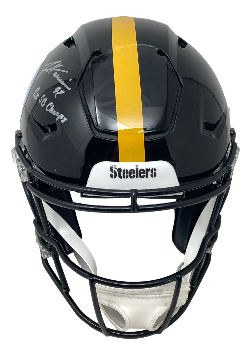 James Harrison Signed Steelers FS Authentic SpeedFlex Helmet 2x SB Champs BAS