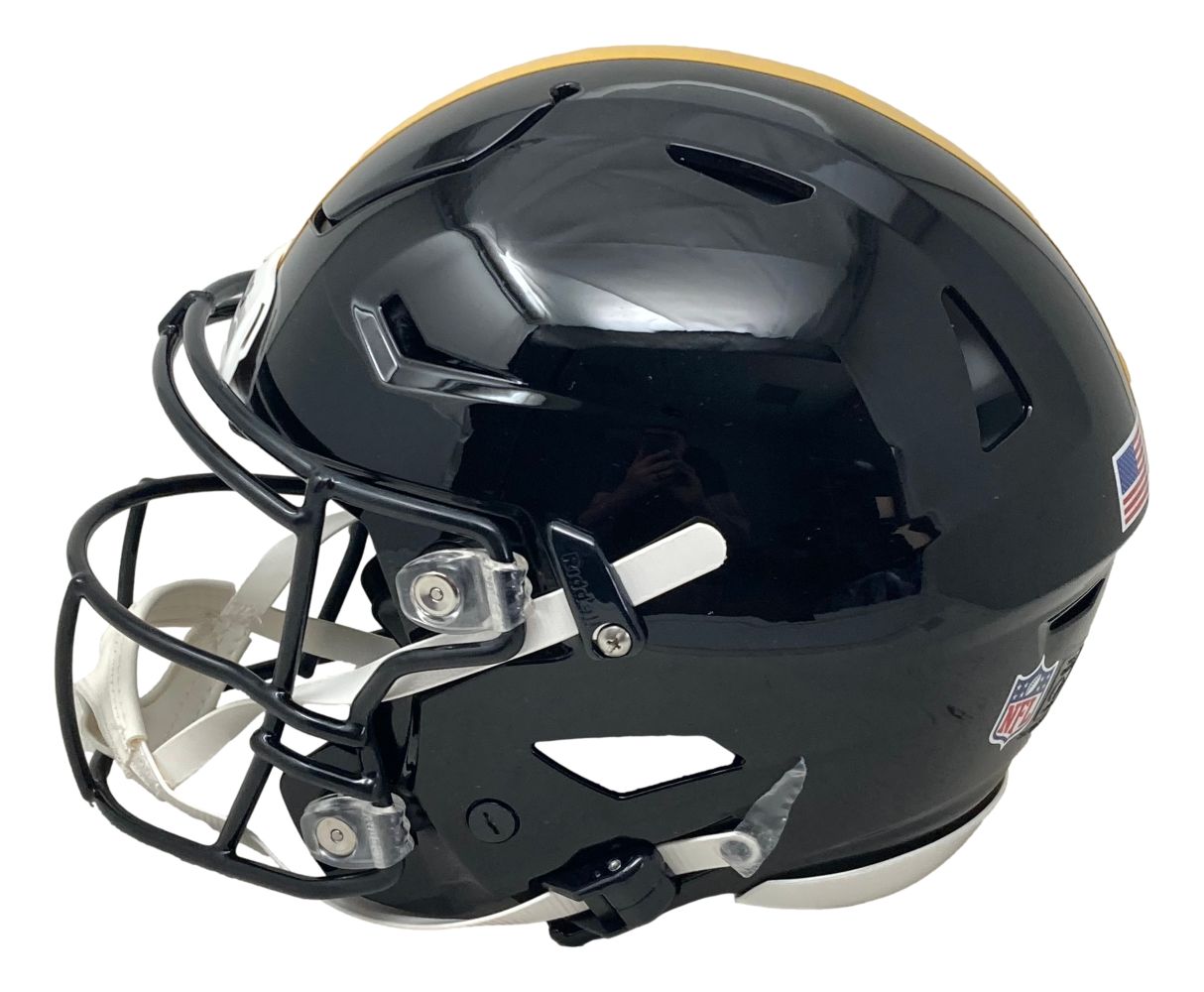 James Harrison Signed Steelers FS Authentic SpeedFlex Helmet Silverback BAS