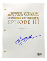Hayden Christensen Signed Star Wars Revenge Of The Sith Full Movie Script BAS