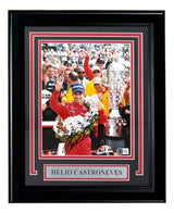 Helio Castroneves Signed Framed 8x10 IndyCar Series Photo BAS
