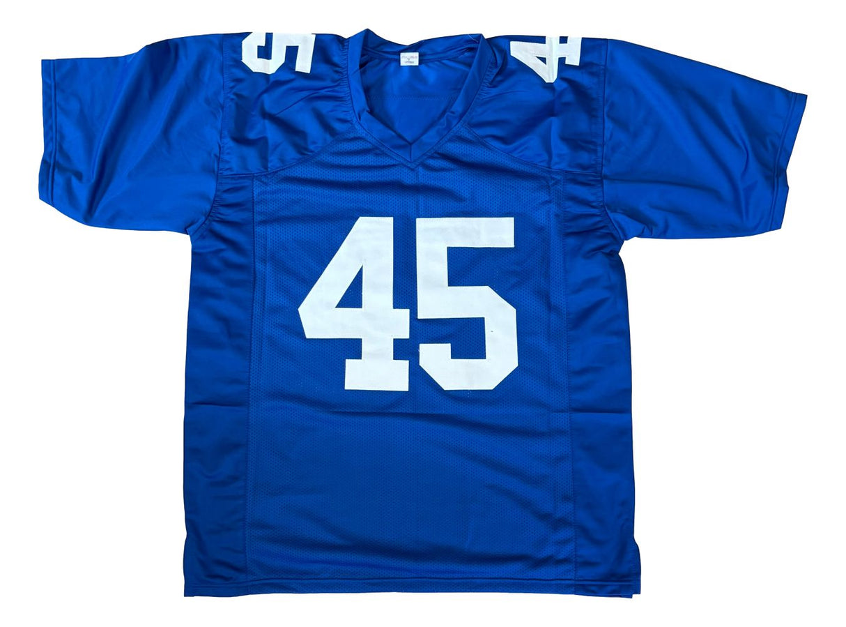 Henry Hynoski New York Signed Blue Football Jersey SB XLVI Champs SI COA