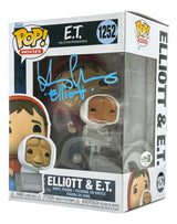 The Sports Integrity Henry Thomas Signed ET Funko Pop #1252 (JSA) features both vinyl figures in-box, with the packaging signed in blue marker.
