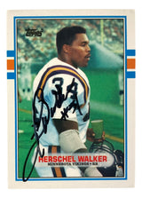 Herschel Walker Signed 1989 Topps #120T Minnesota Vikings Trading Card BAS