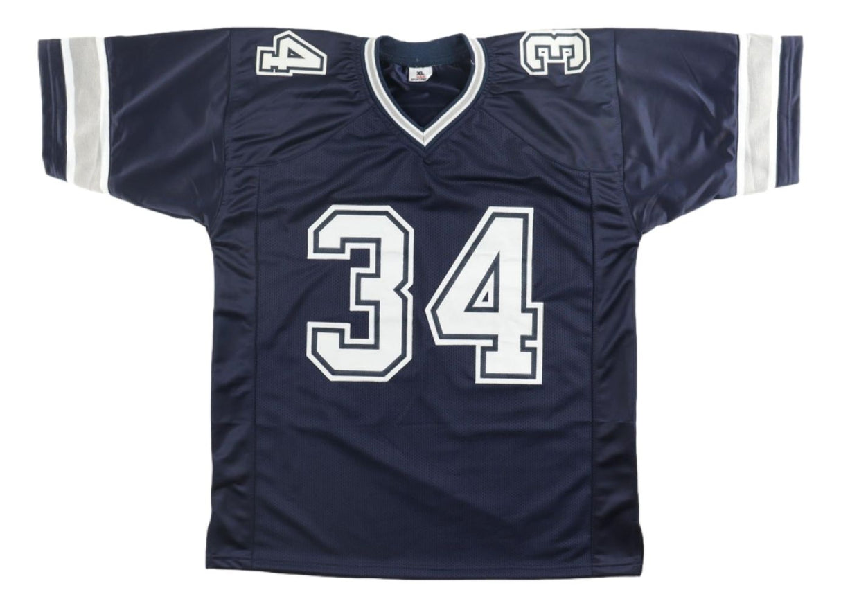 Herschel Walker Dallas Signed Navy Blue Football Jersey BAS