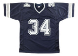 Herschel Walker Dallas Signed Navy Blue Football Jersey BAS