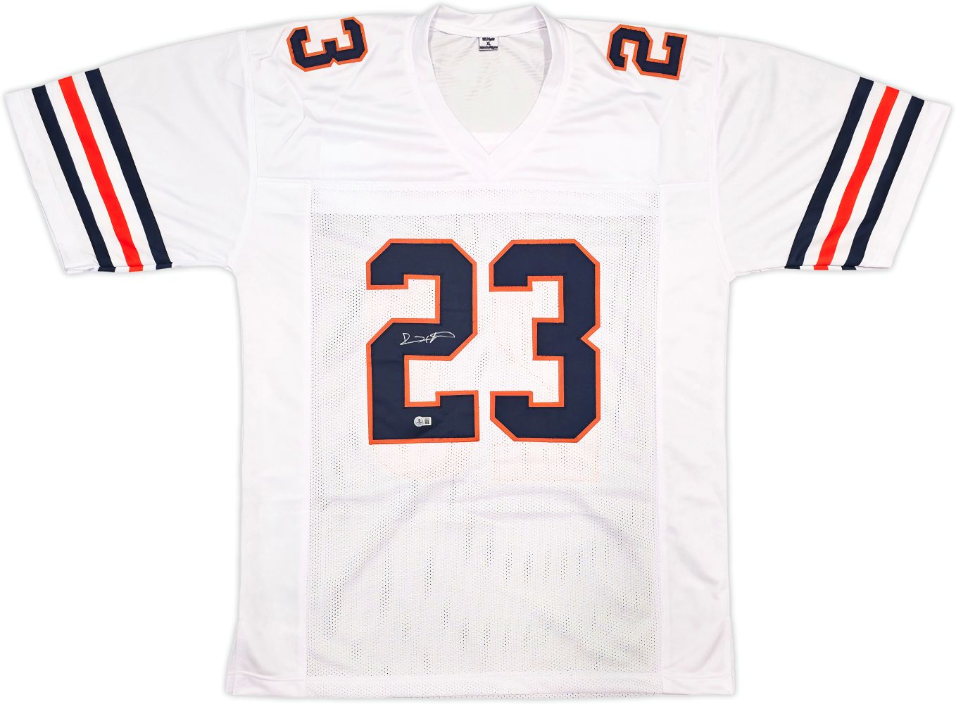 Devin Hester Chicago Signed White Football Jersey BAS